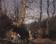 Ferdinand Georg Waldmuller Early Spring in the Vienna Woods painting